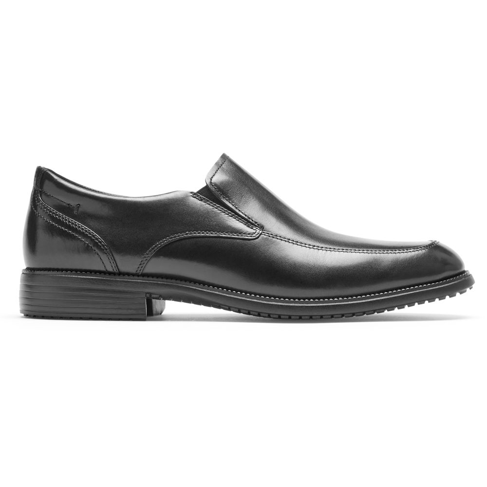 Sapatos Oxford Homem Rockport Total Motion Dressport Slip-On Pretas,Portugal EAFZO-5136